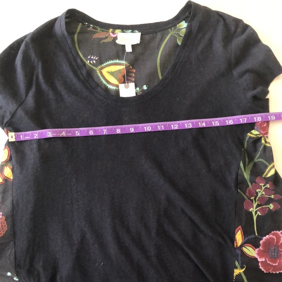 Deletta for Anthropologie, short sleeve top, size S, NWT - Picture 4 of 7